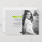 天才の証 4枚の写真を使った卒業発表 招待状 (裏面)