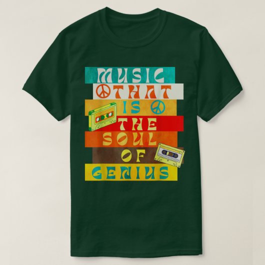 天才の魂である音楽 Tシャツ (デザイン正面)
