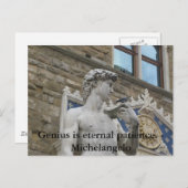 天才は永遠の忍耐である。 – ミケランジェロ引用文 ポストカード (正面/裏面)