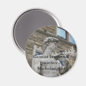 天才は永遠の忍耐である。 – ミケランジェロ引用文 マグネット (正面/裏面)