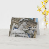 天才は永遠の忍耐です。 -ミケランジェロの引用文 カード (黄色い花)