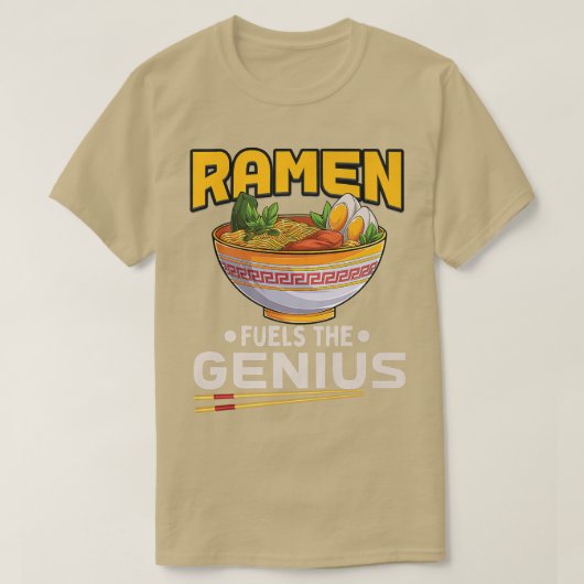 天才アニメラーメン愛おもしろい好者を燃やすラーメン Tシャツ (デザイン正面)