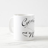 天才エンターテイメントの黒くか白いマグ コーヒーマグカップ (正面左)