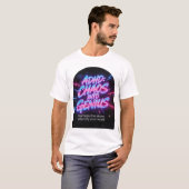 天才ネオン引用のADHDカオス Tシャツ (正面フル)