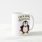 天才ペンギン・スーパーヒーロー 自信たっぷりキュート コーヒーマグカップ (正面右)