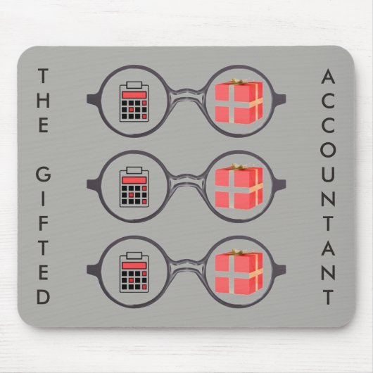 「天才会計士のロゴ」 マウスパッド (正面)