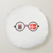 「天才会計士のロゴ」 ラウンドクッション (裏面)