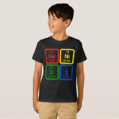 天才元素周期表 科学グッズ Tシャツ (正面フル)
