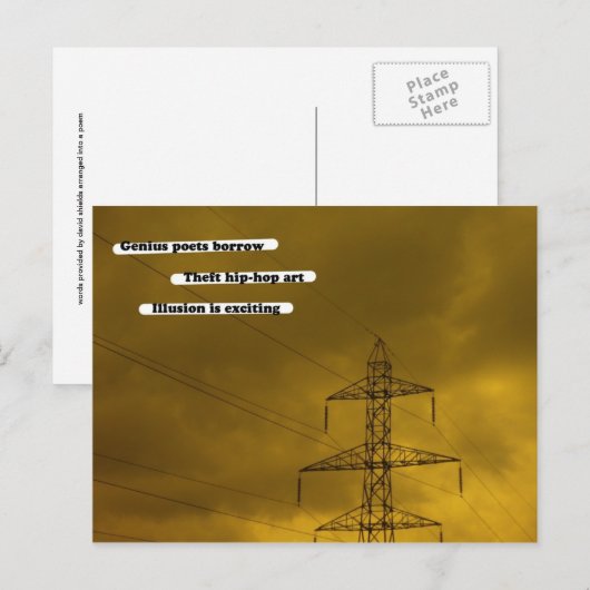 天才詩人は借りる ポストカード (正面/裏面)