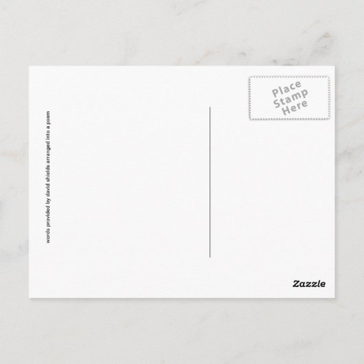 天才詩人は借りる ポストカード (裏面)