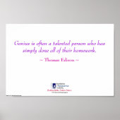 天才=宿題 ポスター (正面)