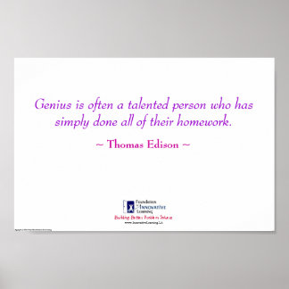天才=宿題 ポスター