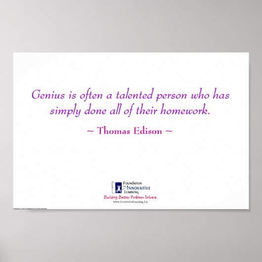 天才=宿題 ポスター (正面)