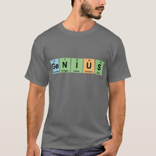 天才-要素プロダクトの周期表 Tシャツ