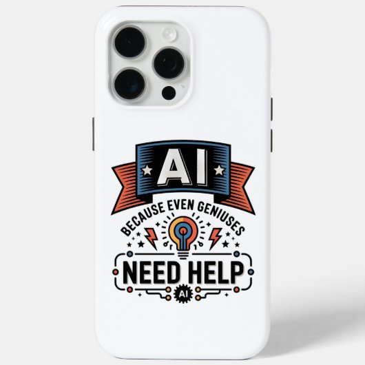 天才AIユーモア技術引用デザイン Case-Mate iPhoneケース (裏面)