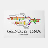 天才DNA分子生物学ユーモア ドアマット (正面)
