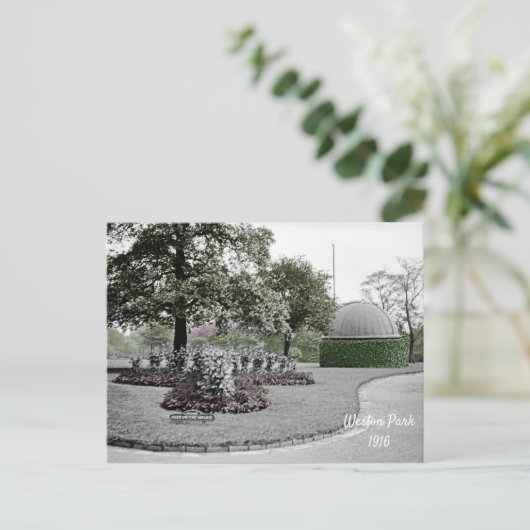 天文台ウェストンパークシェフフィールドイングランド1916 ポストカード (スタンド正面)