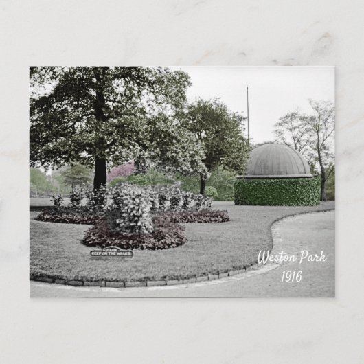 天文台ウェストンパークシェフフィールドイングランド1916 ポストカード (正面)