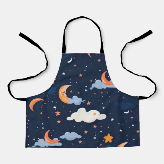 天文図様紙 エプロン (正面)