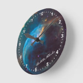 天文学とバブル星時計、ハッブル/銀河系 ラウンド壁時計 (傾斜)