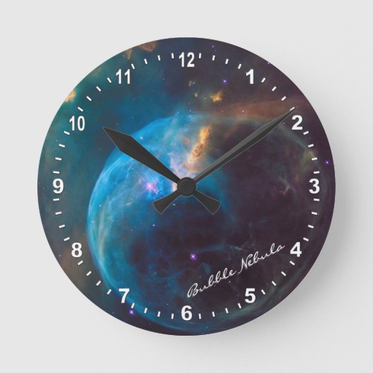 天文学とバブル星時計、ハッブル/銀河系 ラウンド壁時計 (正面)