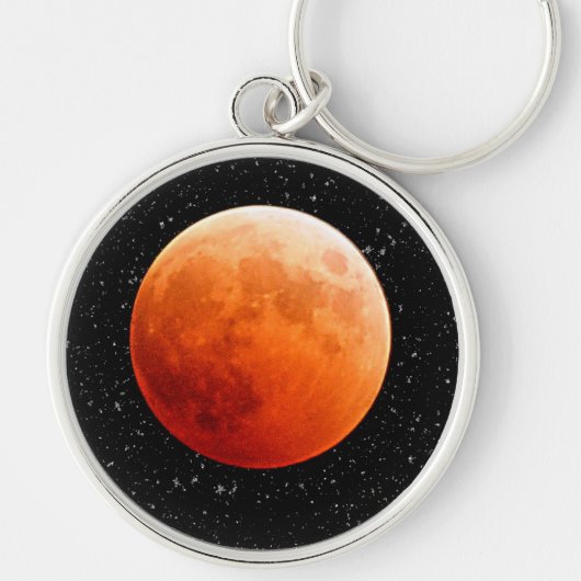天文学と宇宙の月空の平和愛の運命 キーホルダー (正面)
