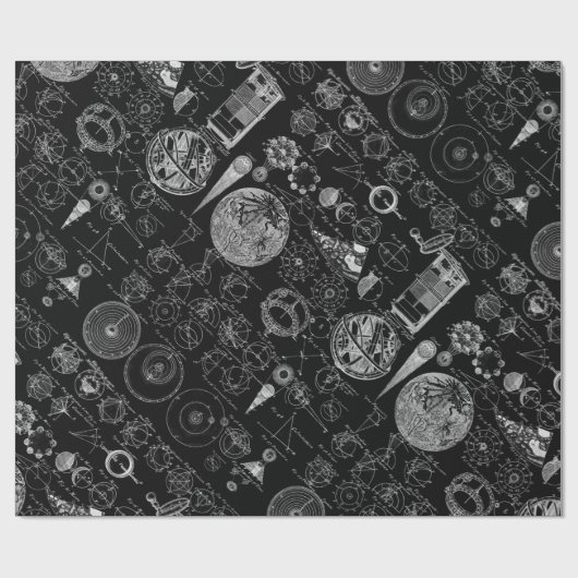 天文学のテーブル ラッピングペーパー (フラット)