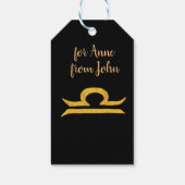 天文学のバランス記号 ギフトタグ (裏面)