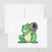 天文学のフローグとして、望遠鏡を持つ ポストカード (正面/裏面)