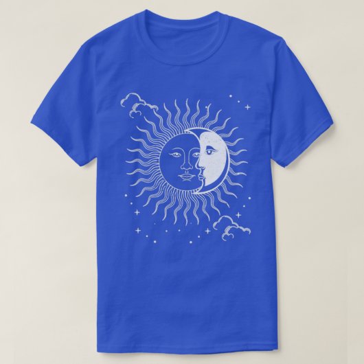 天文学の太陽の体月星占い Tシャツ (デザイン正面)