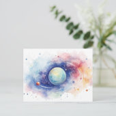 天文学の宇宙の星雲。 ポストカード (スタンド正面)