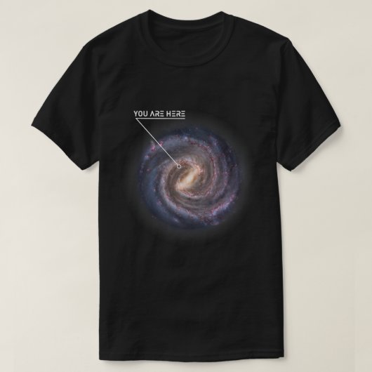 天文学の恋人ここにいる銀河系天文学ミルク Tシャツ (デザイン正面)