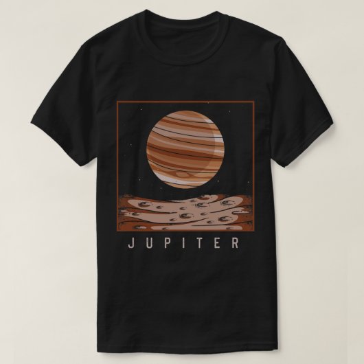 天文学の恋人の外部空間銀河系ファン木星プラ Tシャツ (デザイン正面)