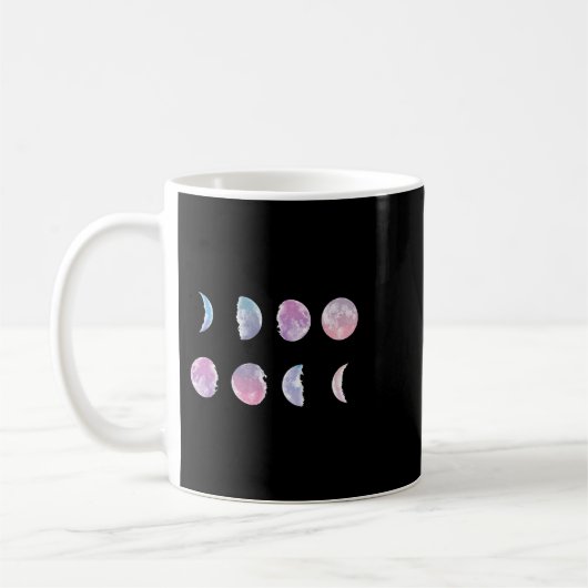 天文学の恋人の月相宇宙満月アストロ コーヒーマグカップ (左)