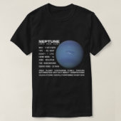 天文学の恋人ネプチューンプラネットファクト宇宙探索 Tシャツ (デザイン正面)