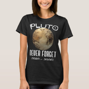 天文学の恋人冥王星は決して忘れ宇宙惑星 Tシャツ