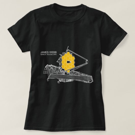天文学の愛好家ジェームス・ウェッブ宇宙望遠鏡JWST As Tシャツ (デザイン正面)