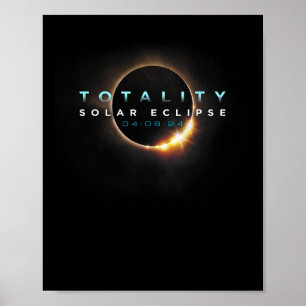天文学の愛好家!Eclipse 2024太陽のの合計 ポスター