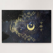 天文学の月と星 ジグソーパズル (横)