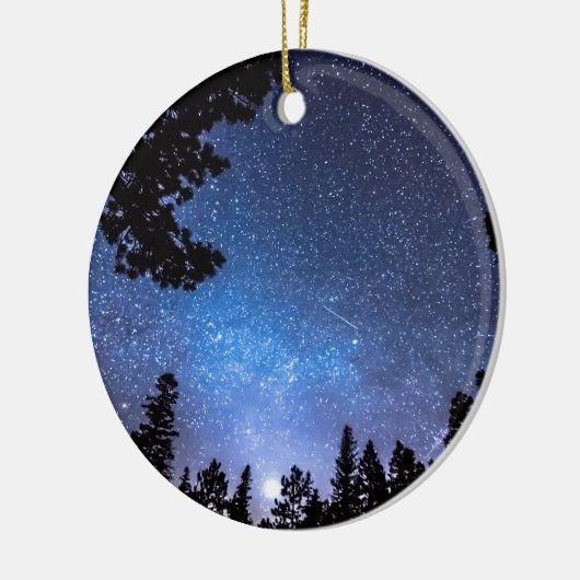 天文学の歓喜を熟視する森林星 セラミックオーナメント (左)