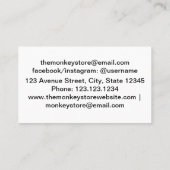 天文学の空の日曜日の宇宙の月のファンタジーの惑星 名刺 (裏面)