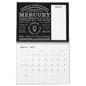 天文学の詳細記号 カレンダー (2月 2027)