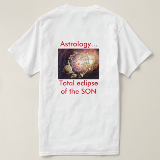 天文学は占星術のTシャツを食します Tシャツ (デザイン裏面)