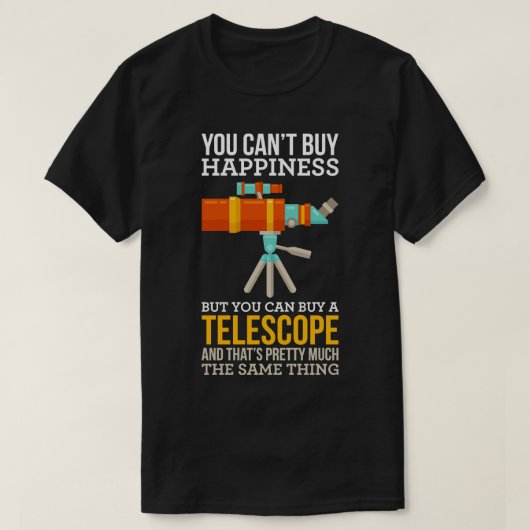 天文学は幸せ買だ Tシャツ (デザイン正面)