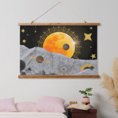 天文学を用いた階層型コラージュの美学 吊り下げ型タペストリー (寝室)