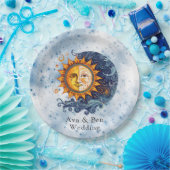 天文学イエローブルー結婚サン ペーパープレート (パーティー)