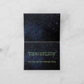 天文学エイリアンおもしろいズ·カートゥーン·クリスマスあなたの名前 シーズンカード (内部)