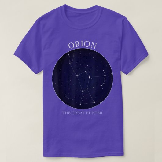 天文学オリオン星オリオン胡座 Tシャツ (デザイン正面)