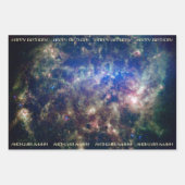 天文学カスタム文字誕生日 ラッピングペーパーシート (正面)