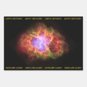 天文学カスタム文字誕生日 ラッピングペーパーシート (正面3)